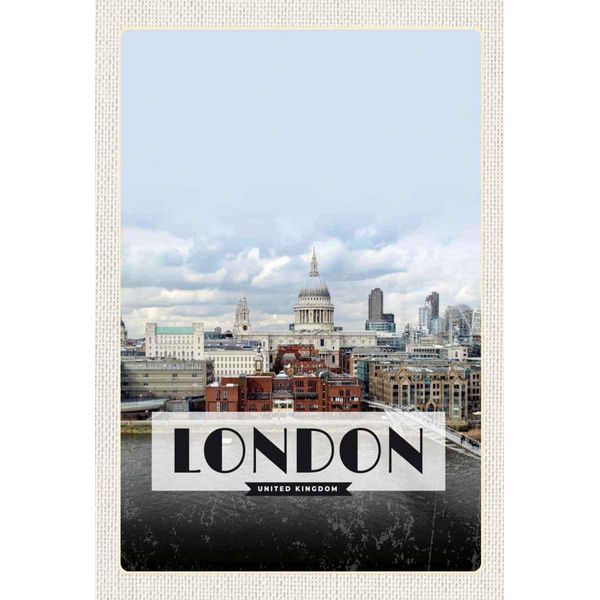 Vianmo Insegna In Legno 30X20 Cm London United Kingdom Foto Poster-image