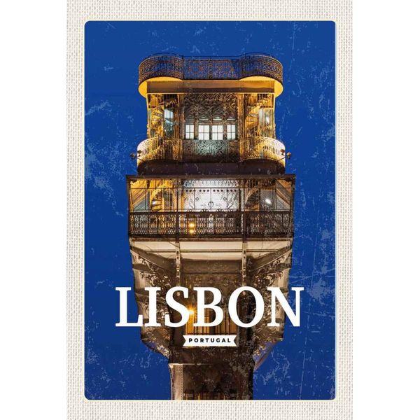 Vianmo Insegna In Legno 30X20 Cm Lisbon Portugal Architektur Retro-image