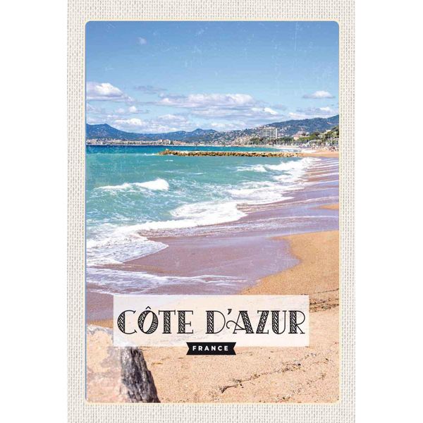 Vianmo Insegna In Legno 30X20 Cm Cote D'azur Frankreich Reiseziel-image