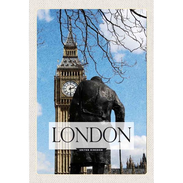 Vianmo Insegna In Legno 30X20 Cm London Uk Big Ben Reiseziel-image