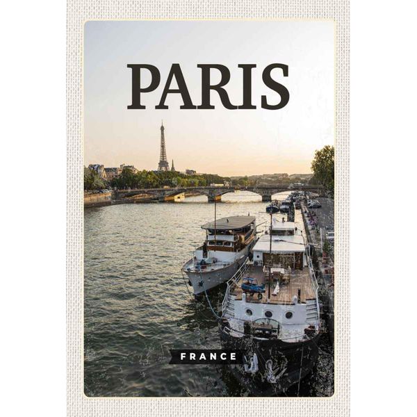 Vianmo Insegna In Legno 30X20 Cm Paris France Reiseziel Tourismus-image