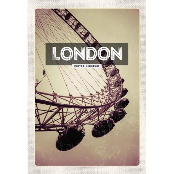 Vianmo Insegna In Legno 30X20 Cm London England London Eye-image