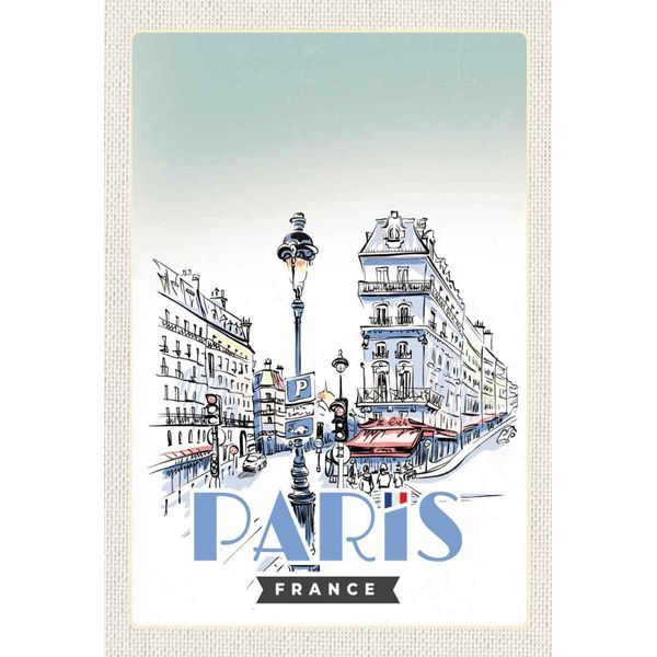 Vianmo Insegna In Legno 30X20 Cm Paris Frankreich Stadt Kunstbild-image