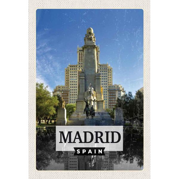 Vianmo Insegna In Legno 30X20 Cm Madrid Spanien Pferd Panorama-image
