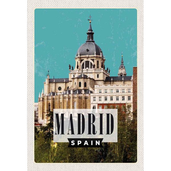 Vianmo Insegna In Legno 30X20 Cm Madrid Spanien Urlaubsort-image