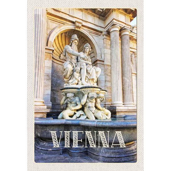 Vianmo Insegna In Legno 30X20 Cm Wien ÖSterreich Skultur Mittelalter-image