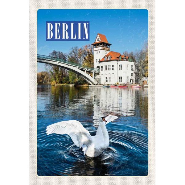 Vianmo Insegna In Legno 30X20 Cm Berlin Deutschland Spree Fluss-image