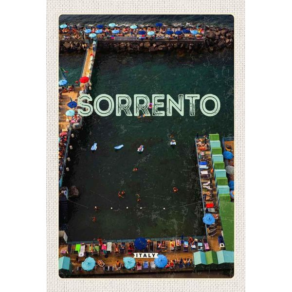 Vianmo Insegna In Legno 30X20 Cm Sorrento Italien Meer-image