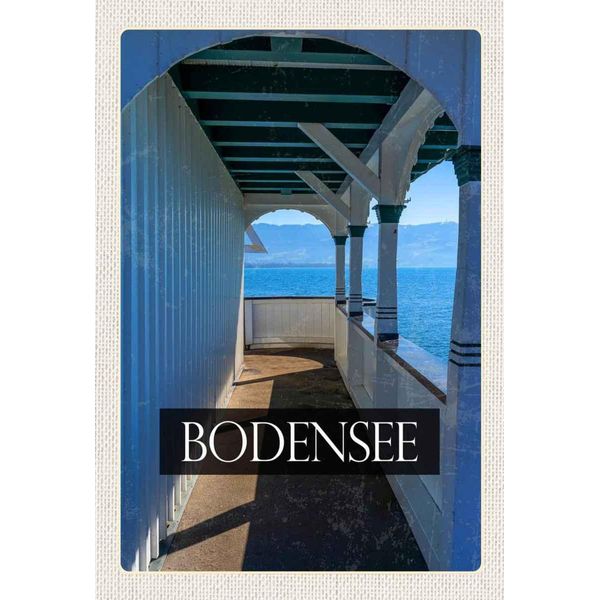 Vianmo Insegna In Legno 30X20 Cm Bodensee Deutschland Aussicht Auf See-image