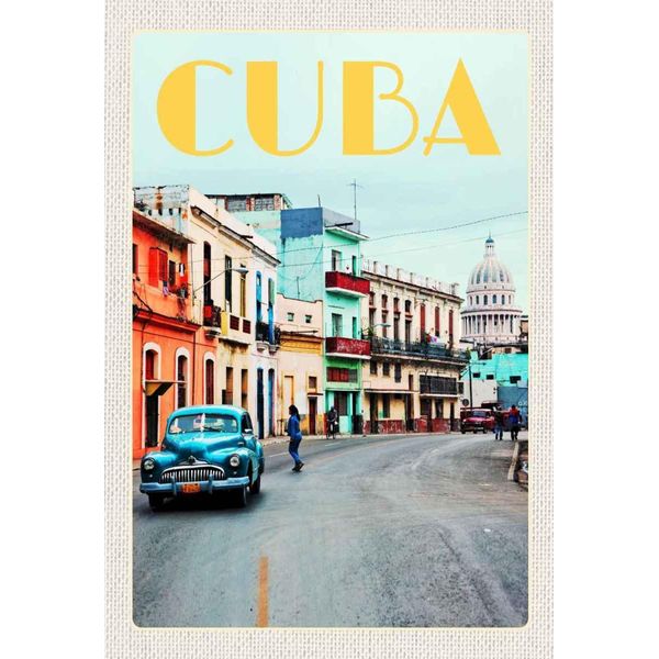 Vianmo Insegna In Legno 30X20 Cm Cuba Karibik Stadtzentrum Stadt-image