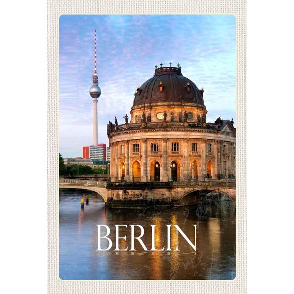 Vianmo Insegna In Legno 30X20 Cm Berlin Deutschland PorträT Fluss-image