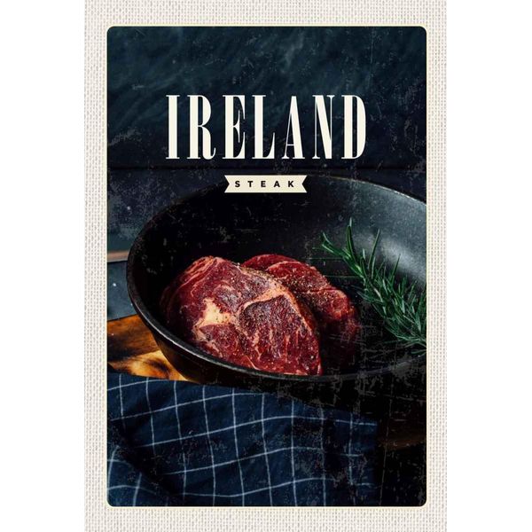 Vianmo Insegna In Legno 30X20 Cm Irland Steak Angebraten Pfeffer-image