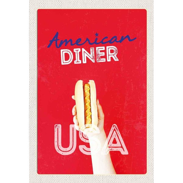 Vianmo Insegna In Legno 30X20 Cm Amerika Usa Hot Dog Fast Food Gericht-image