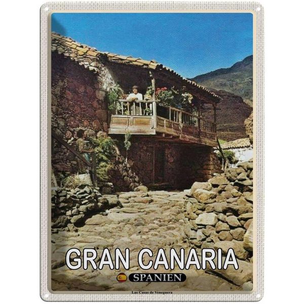 Vianmo Insegna Di Latta 40X30 Cm Gran Canaria Spanien Las Casas Veneguera-image