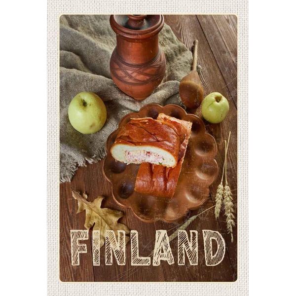 Vianmo Insegna In Legno 30X20 Cm Finnland Apfel Delikatesse-image