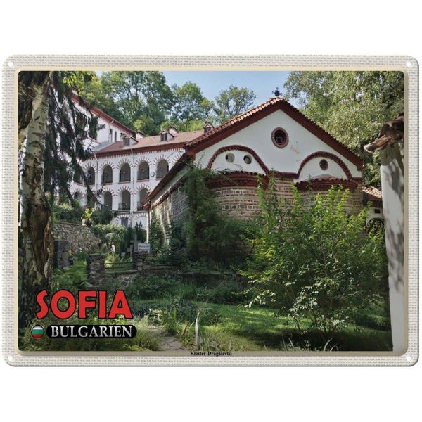 Vianmo Insegna Di Latta 30X40 Cm Sofia Bulgarien Kloster Dragalevtsi-image