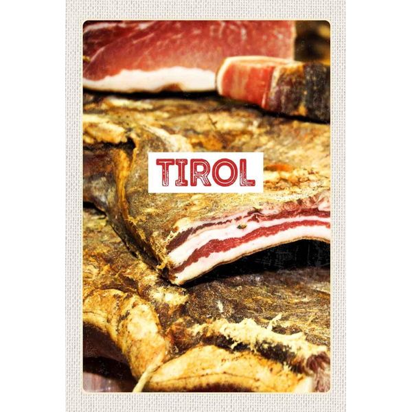 Vianmo Insegna In Legno 30X20 Cm Tirol ÖSterreich Getrocknetes Fleisch-image