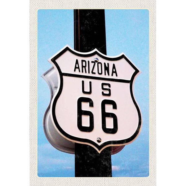 Vianmo Insegna In Legno 30X20 Cm Amerika Usa Arizona StraßE Route 66-image
