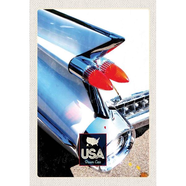 Vianmo Insegna In Legno 30X20 Cm Amerika Oldtimer Lichter Weiß-image