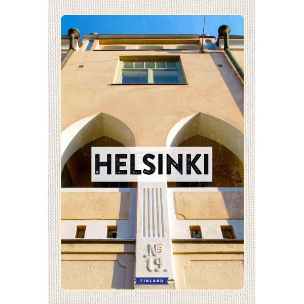 Vianmo Insegna In Legno 30X20 Cm Helsinki Finnland GebäUde-image