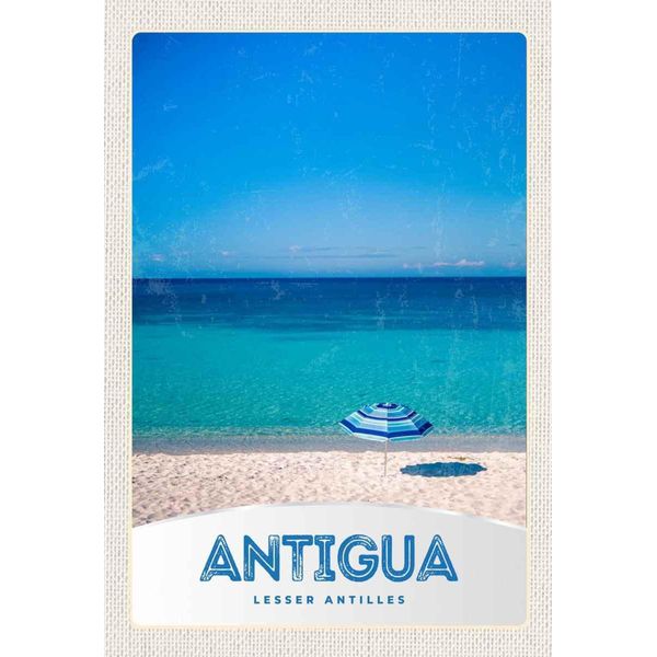 Vianmo Insegna In Legno 30X20 Cm Antigua Karibik Insel Meer Strand-image