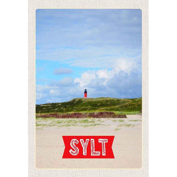 Vianmo Insegna In Legno 30X20 Cm Sylt Insel Deutschland Leuchtturmm-image