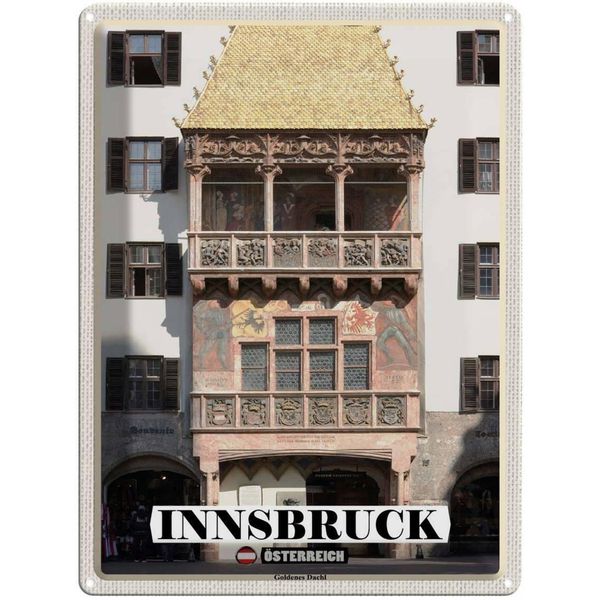 Vianmo Insegna Di Latta 40X30 Cm Innsbruck ÖSterreich Goldenes Dachl-image