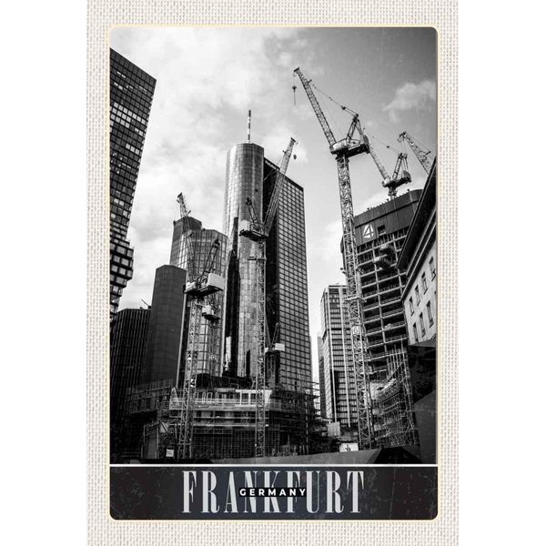 Vianmo Insegna In Legno 30X20 Cm Frankfurt Stadt Neubau Hochhaus-image