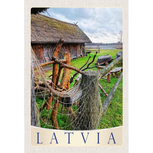 Vianmo Insegna In Legno 30X20 Cm Lettland Natur HäUschen Europa-image