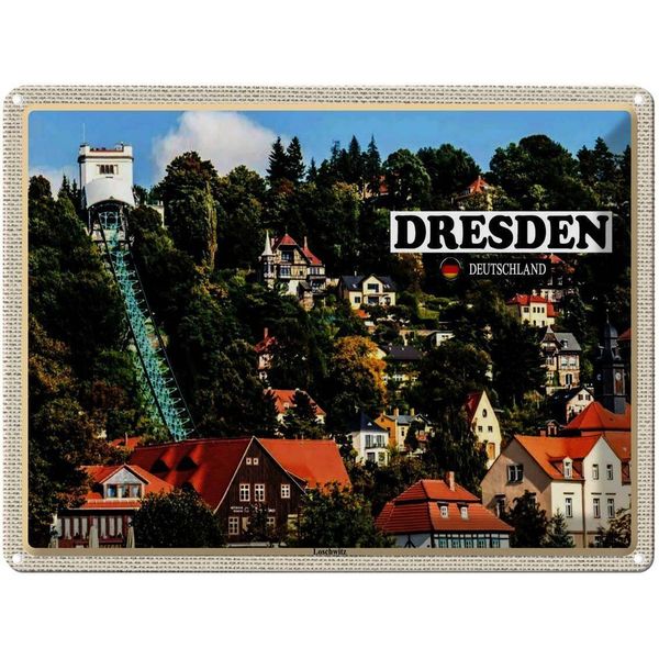 Vianmo Insegna Di Latta 30X40 Cm Dresden Deutschland Loschwitz-image
