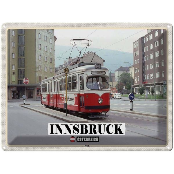 Vianmo Insegna Di Latta 30X40 Cm Innsbruck ÖSterreich Pradl Stadt-image