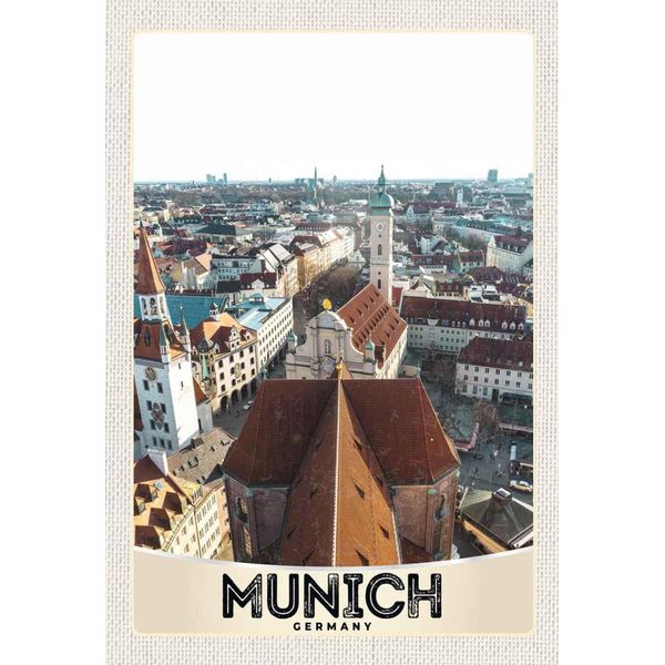 Vianmo Insegna In Legno 30X20 Cm MüNchen Altstadt Deutschland Kirche-image