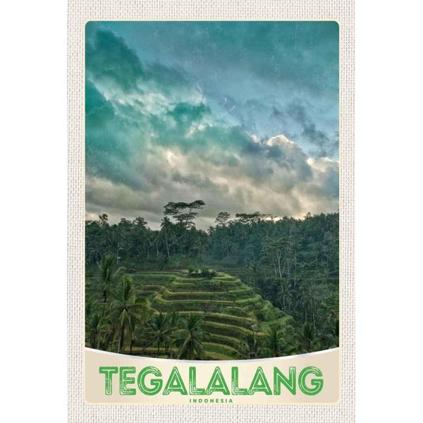 Vianmo Insegna In Legno 30X20 Cm Tegalalang Indonesien Asien Tropen-image