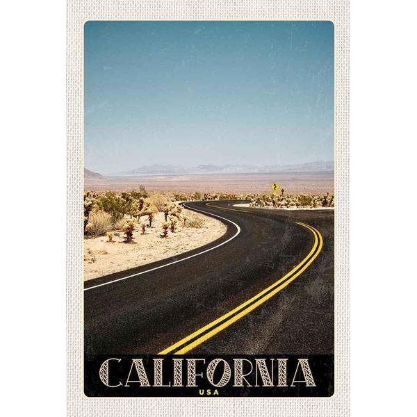 Vianmo Insegna In Legno 30X20 Cm California Amerika Strand StraßE WüSte-image