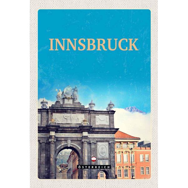 Vianmo Insegna In Legno 30X20 Cm Innsbruck ÖSterreich Schloss Skulptur-image
