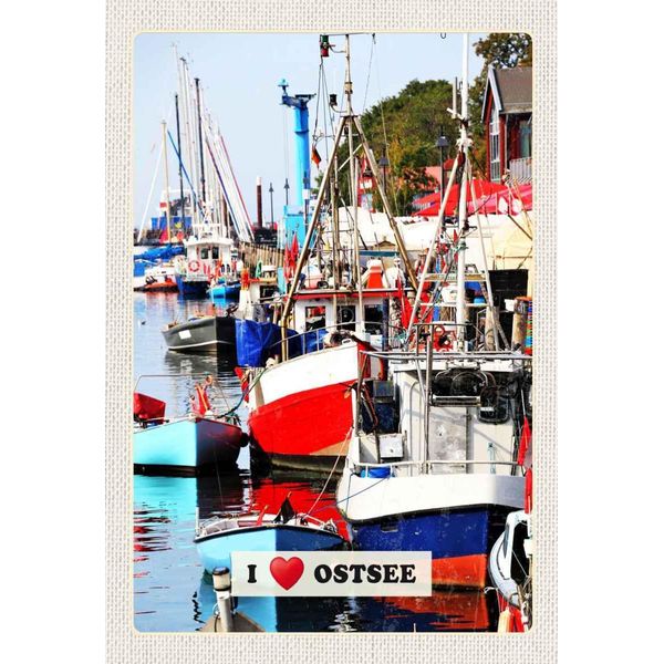 Vianmo Insegna In Legno 30X20 Cm Ostsee Meer Natur Boote Bootstour-image