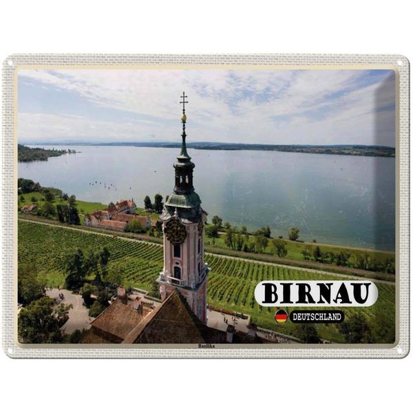 Vianmo Insegna Di Latta 30X40 Cm Birnau Basilika Kirche Natur-image