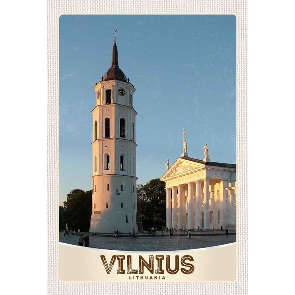 Vianmo Insegna In Legno 30X20 Cm Vilnius Litauen Kirche Architektur-image