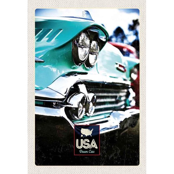 Vianmo Insegna In Legno 30X20 Cm Amerika Oldtimer Amerika GrüN-image