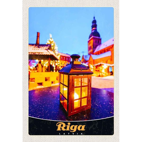Vianmo Insegna In Legno 30X20 Cm Riga Lettland Laterne-image