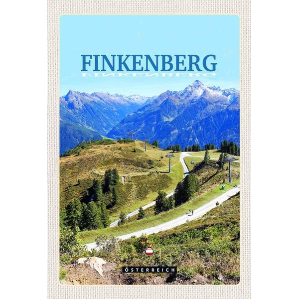 Vianmo Insegna In Legno 30X20 Cm Finkenberg Aussicht Auf WäLder Gebirge-image