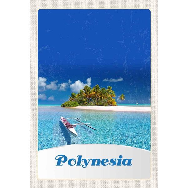Vianmo Insegna In Legno 30X20 Cm Polynesien Trauminsel Australien Boot-image