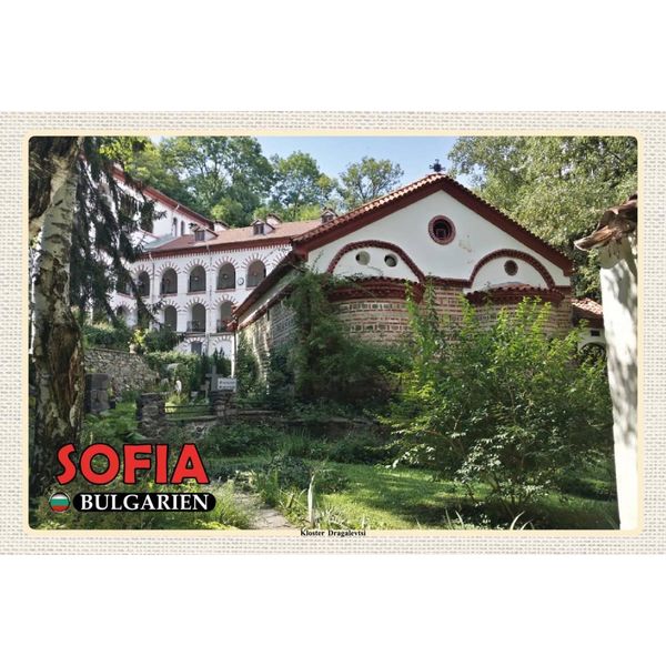 Vianmo Insegna In Legno 12X18 Cm Sofia Bulgarien Kloster Dragalevtsi-image