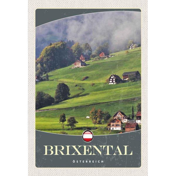 Vianmo Insegna In Legno 30X20 Cm Brixental Natur Wiese WäLder-image
