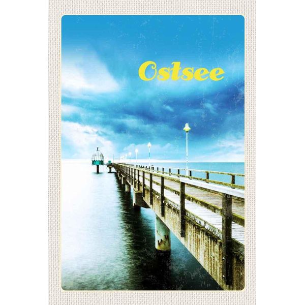 Vianmo Insegna In Legno 30X20 Cm Ostsee Deutschland Gehweg Meer Strand-image