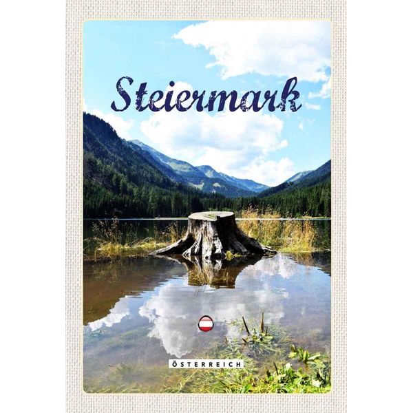 Vianmo Insegna In Legno 30X20 Cm Steiermark ÖSterreich See Wald Berg-image