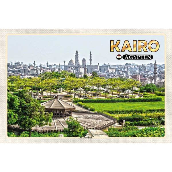 Vianmo Insegna In Legno 12X18 Cm Kairo ÄGypten Al'azhar Park-image