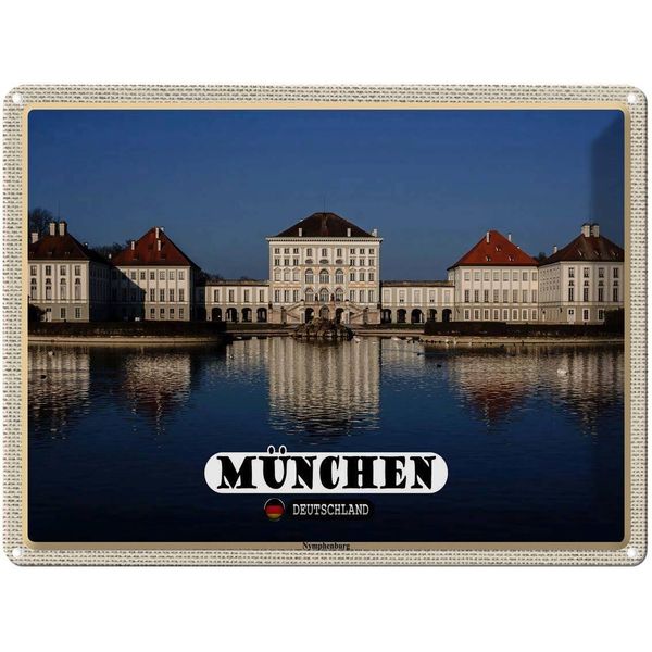 Vianmo Insegna Di Latta 30X40 Cm MüNchen Nymphenburgh-image