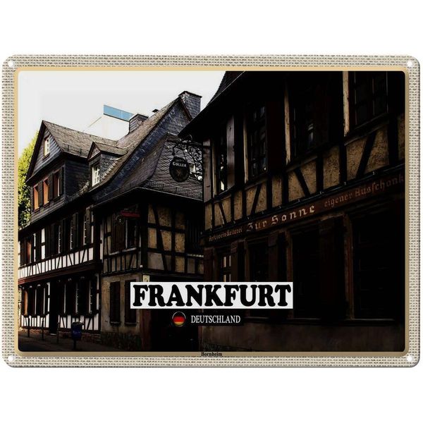 Vianmo Insegna Di Latta 30X40 Cm Frankfurt Bornheim Altstadt-image