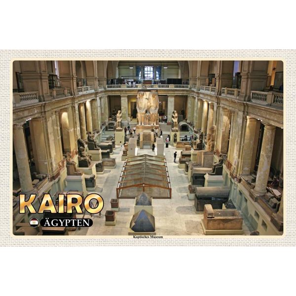 Vianmo Insegna In Legno 12X18 Cm Kairo ÄGypten Koptisches Museum-image